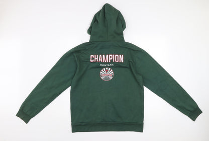Unisex Adults UK Size M PRETTYLITTLETHING Green Pullover Hoodie