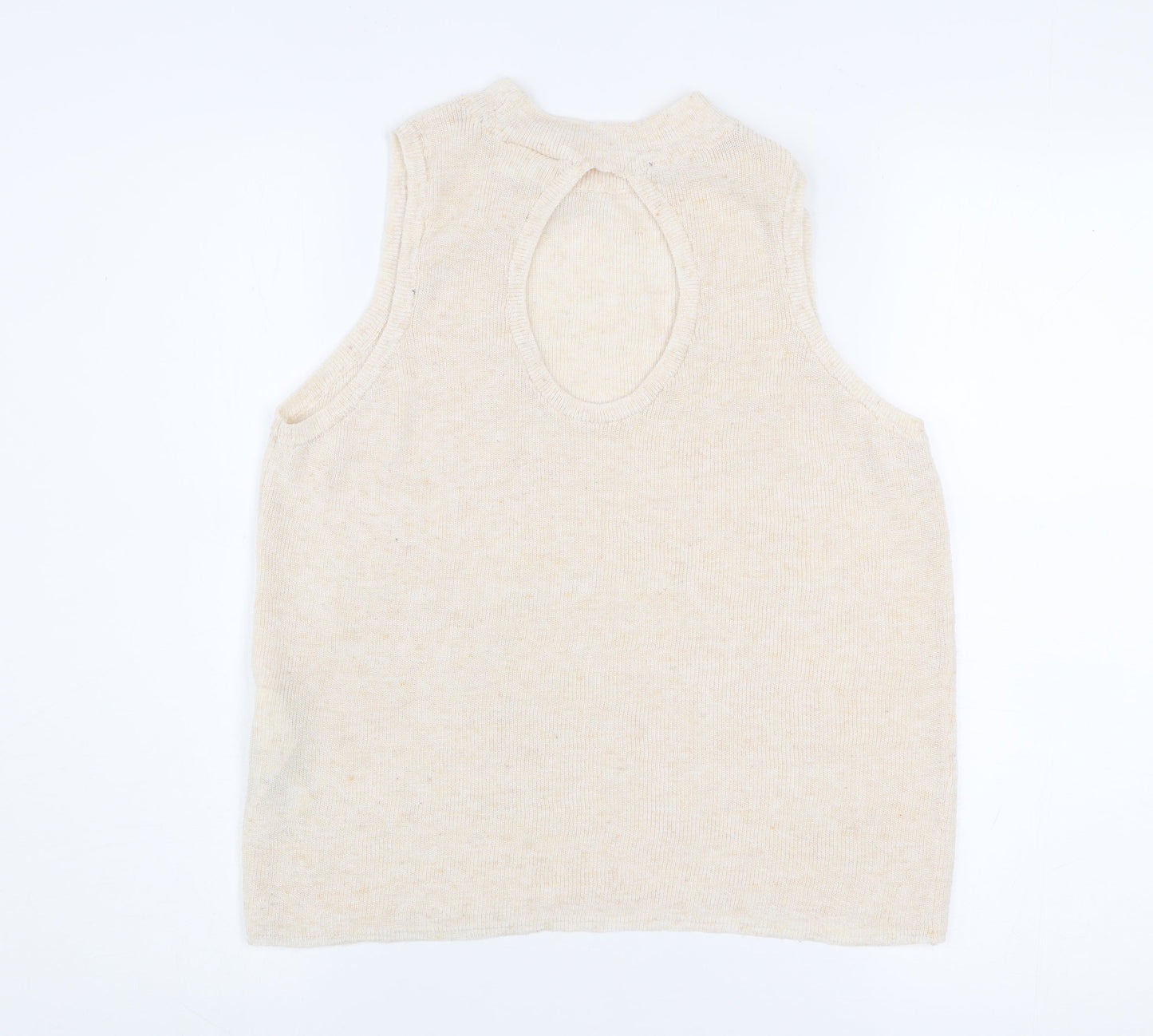 Womens UK Size L VILA Beige Basic Tank