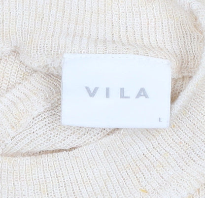 Womens UK Size L VILA Beige Basic Tank