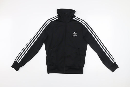 Adidas Men's Black Track Jacket Size 36 Regular Fit Full Zip