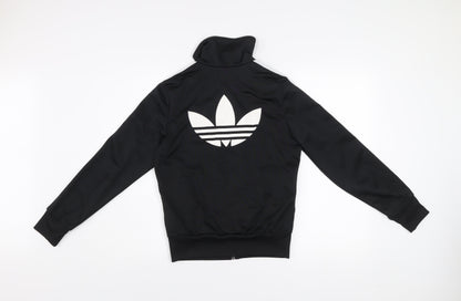 Adidas Men's Black Track Jacket Size 36 Regular Fit Full Zip