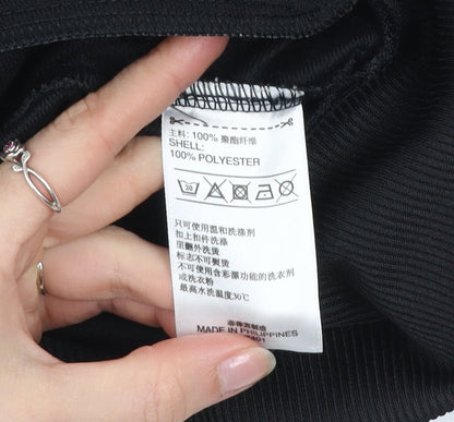 Adidas Men's Black Track Jacket Size 36 Regular Fit Full Zip