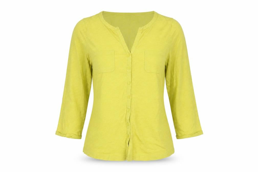 Womens UK Size 10 Boden Yellow Basic Button-Up