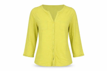 Womens UK Size 10 Boden Yellow Basic Button-Up