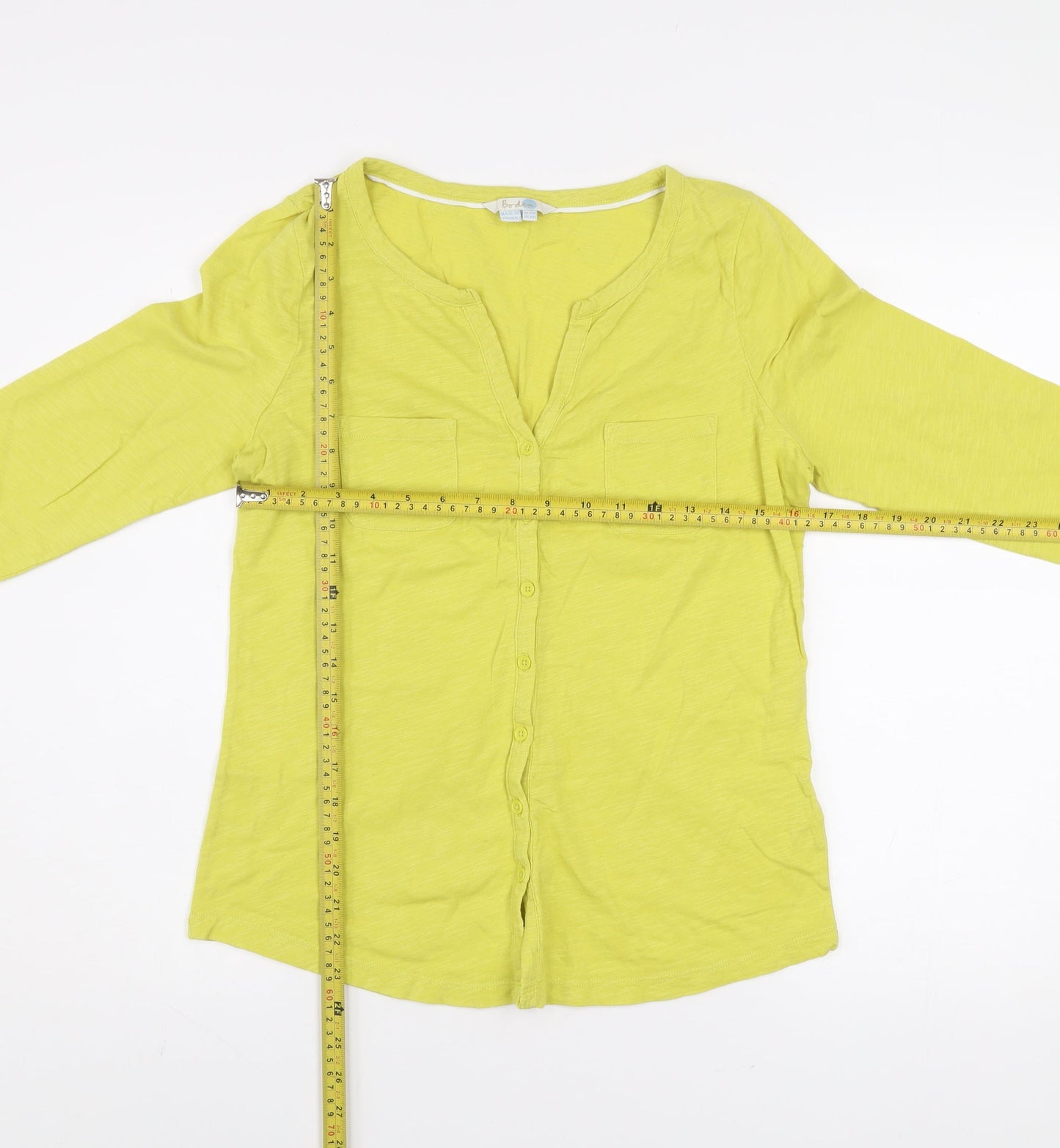 Womens UK Size 10 Boden Yellow Basic Button-Up