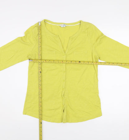 Womens UK Size 10 Boden Yellow Basic Button-Up