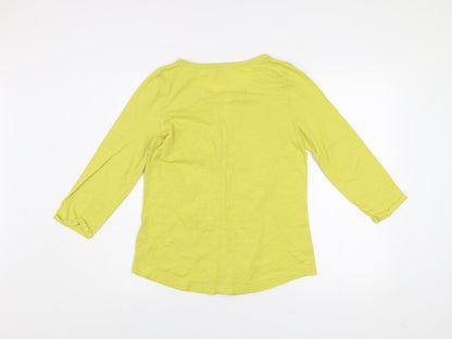 Womens UK Size 10 Boden Yellow Basic Button-Up