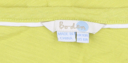 Womens UK Size 10 Boden Yellow Basic Button-Up