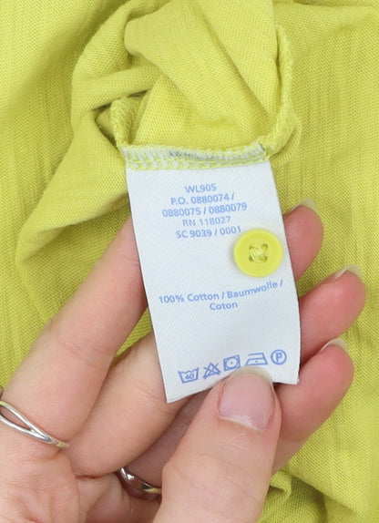 Womens UK Size 10 Boden Yellow Basic Button-Up