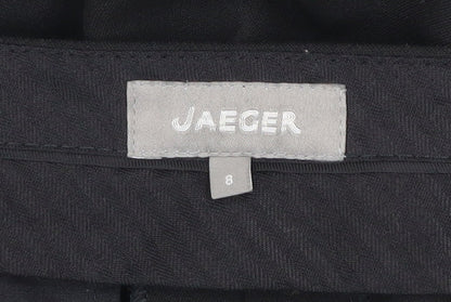 Jaeger Women's Black Slim Fit Stretch Trousers Size 8
