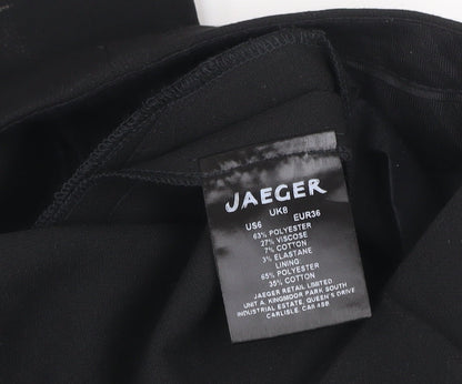 Jaeger Women's Black Slim Fit Stretch Trousers Size 8