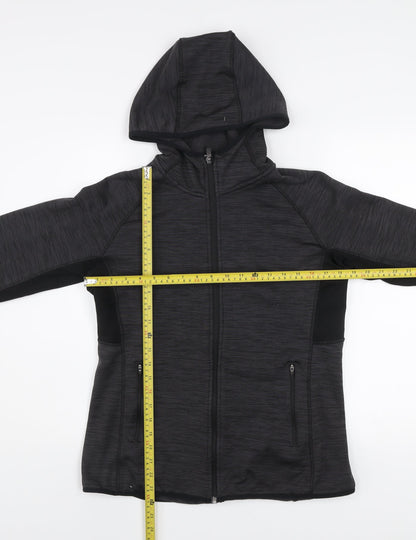 H&M Men’s Black Fleece Sport Hooded Jacket Size L Athletic Fit