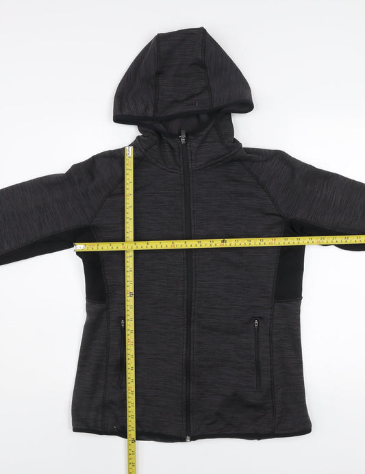 H&M Men’s Black Fleece Sport Hooded Jacket Size L Athletic Fit