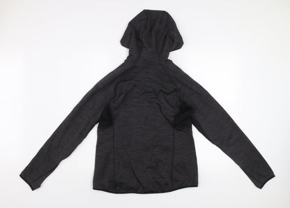 H&M Men’s Black Fleece Sport Hooded Jacket Size L Athletic Fit