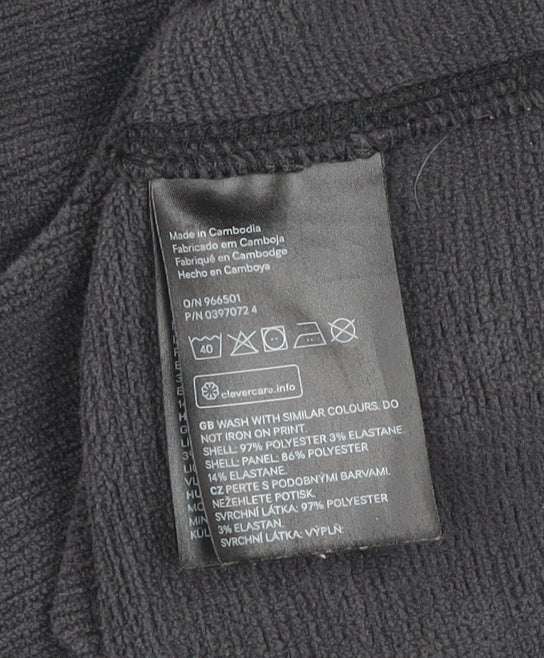 H&M Men’s Black Fleece Sport Hooded Jacket Size L Athletic Fit