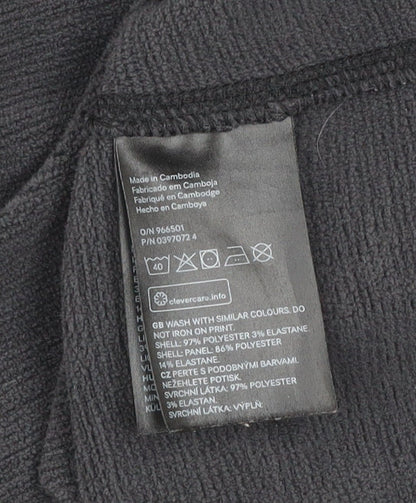 H&M Men’s Black Fleece Sport Hooded Jacket Size L Athletic Fit