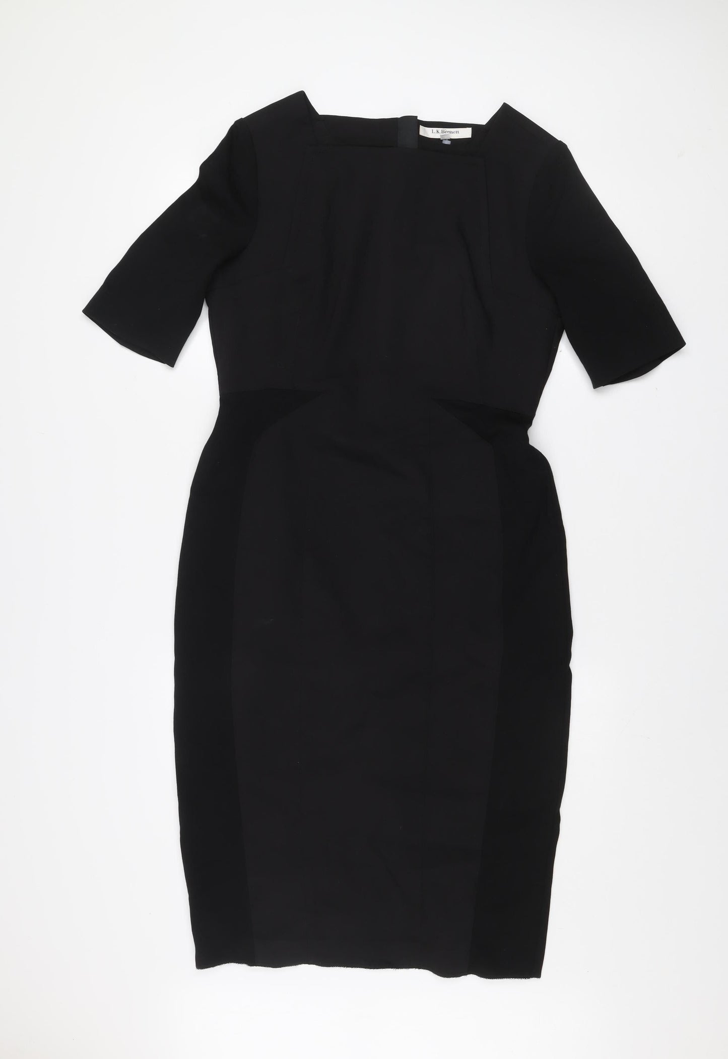 L.K. Bennett Womens Black Sheath Dress Size 14 Workwear