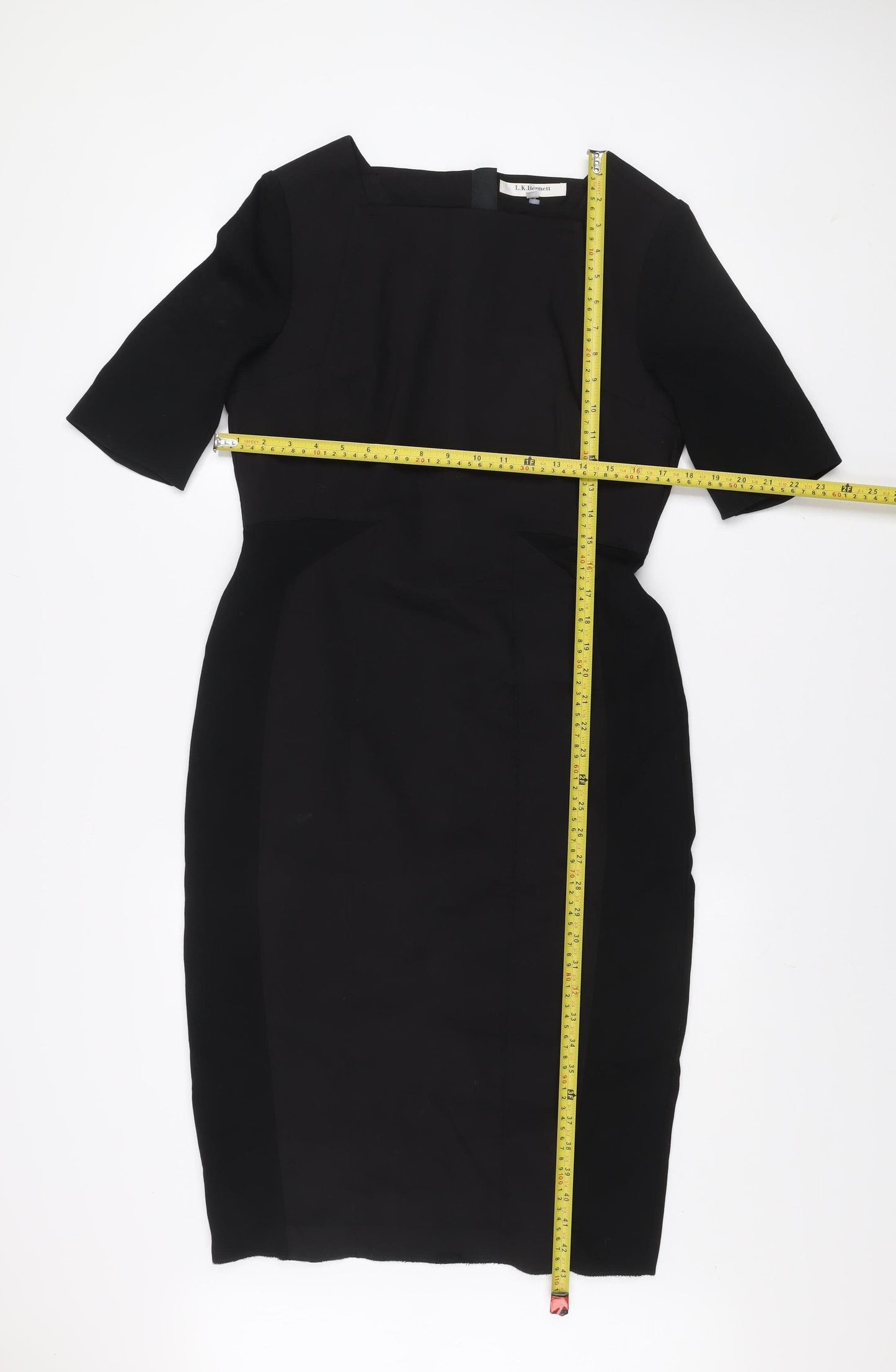 L.K. Bennett Womens Black Sheath Dress Size 14 Workwear