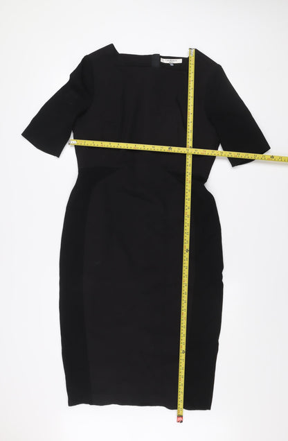 L.K. Bennett Womens Black Sheath Dress Size 14 Workwear