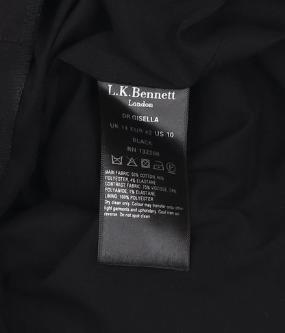 L.K. Bennett Womens Black Sheath Dress Size 14 Workwear