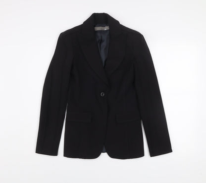 Zara Basic Women's Black Tailored One-Button Blazer Size S