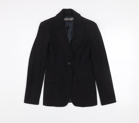 Zara Basic Women's Black Tailored One-Button Blazer Size S