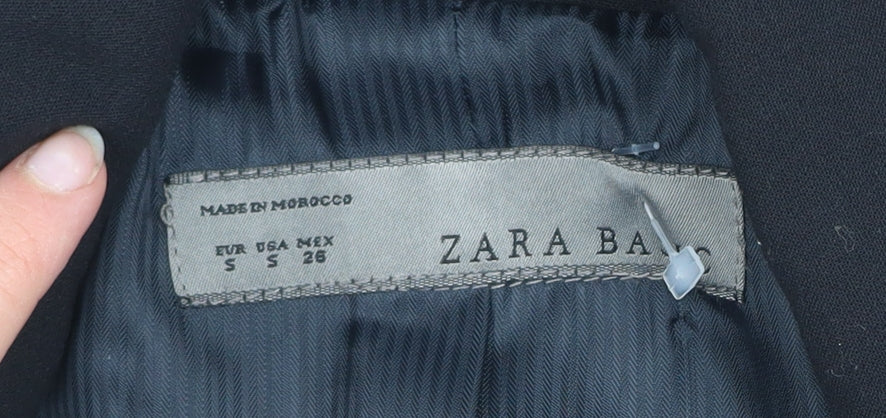 Zara Basic Women's Black Tailored One-Button Blazer Size S