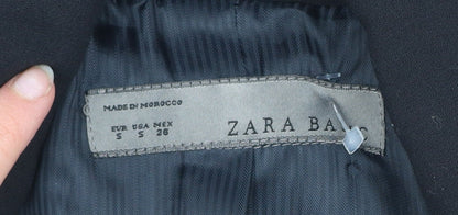 Zara Basic Women's Black Tailored One-Button Blazer Size S
