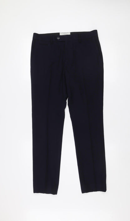 Next Men’s Blue Slim Fit Dress Pants Trousers 30S