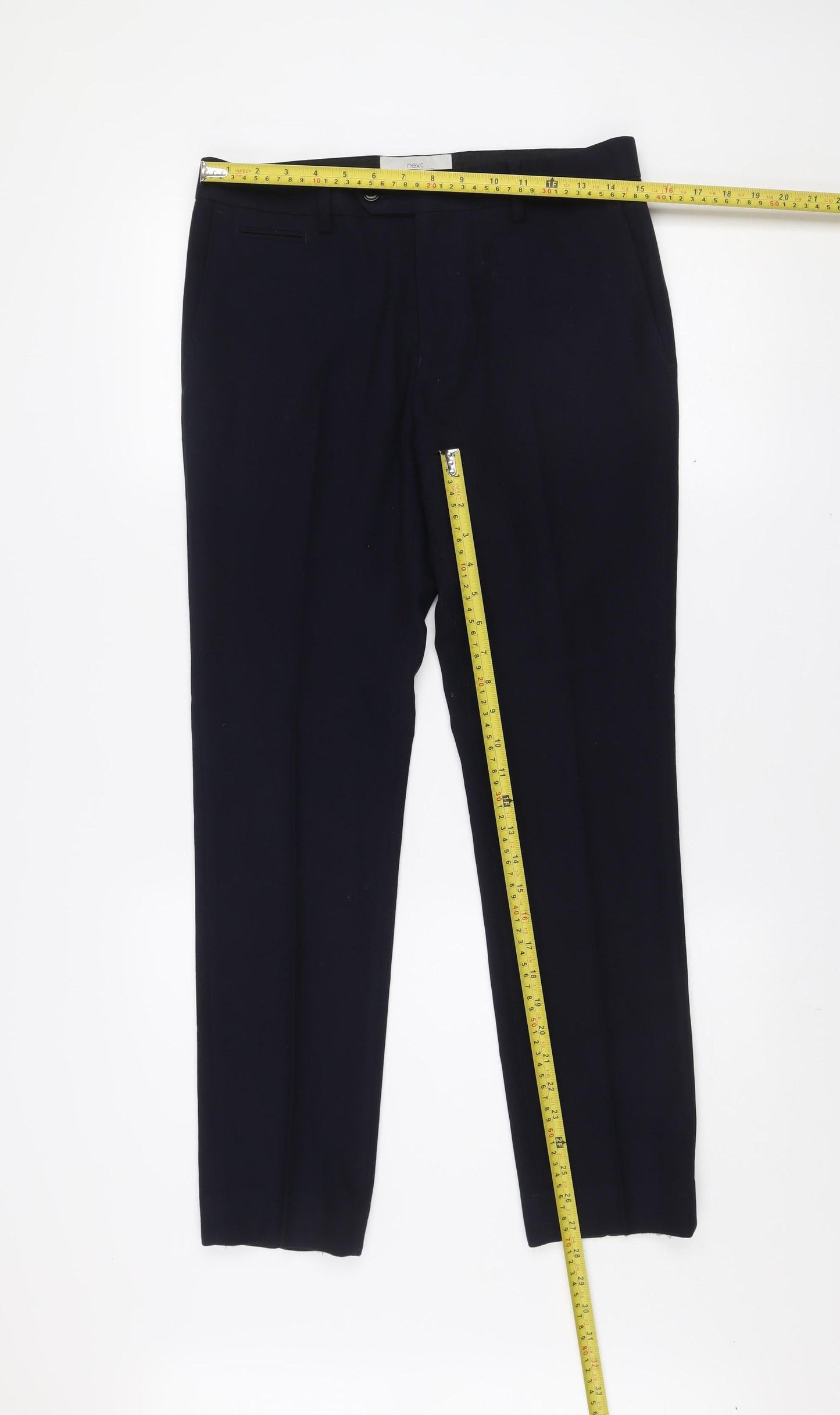 Next Men’s Blue Slim Fit Dress Pants Trousers 30S