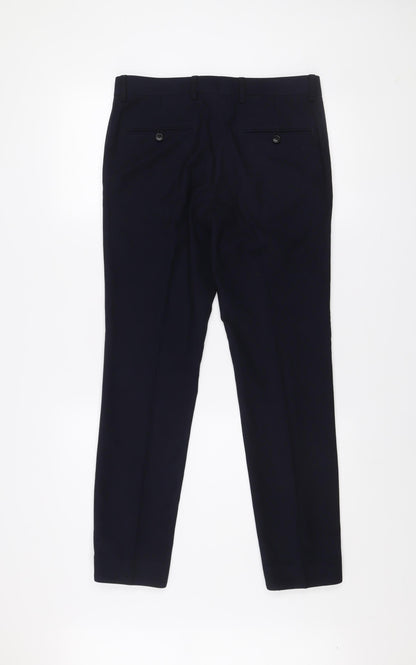 Next Men’s Blue Slim Fit Dress Pants Trousers 30S