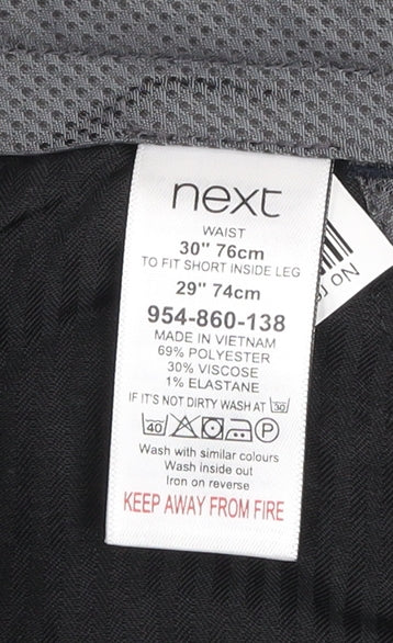 Next Men’s Blue Slim Fit Dress Pants Trousers 30S