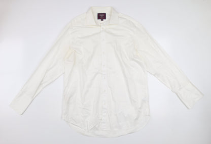 Charles Tyrwhitt Men’s White Classic Fit 17/34 Cotton Dress Shirt