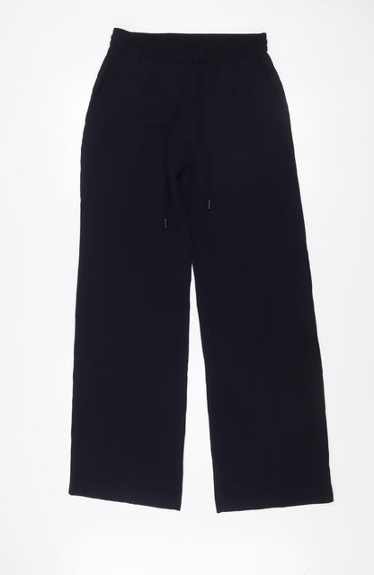 Mango Women’s Black XS Wide-Leg Crepe Drawstring Trousers