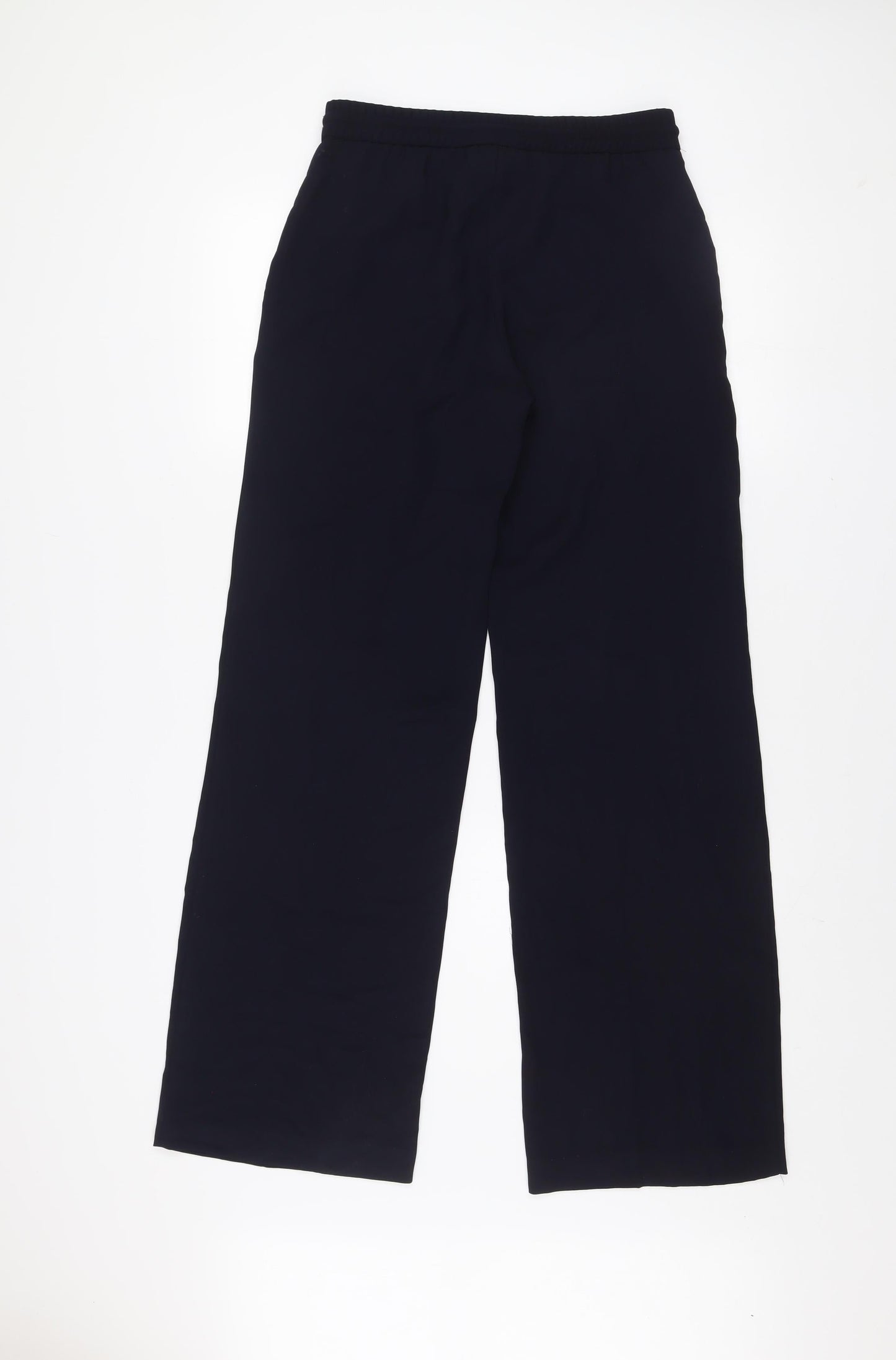 Mango Women’s Black XS Wide-Leg Crepe Drawstring Trousers
