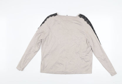 Womens UK Size 14 Marks and Spencer Beige Pullover Jumper