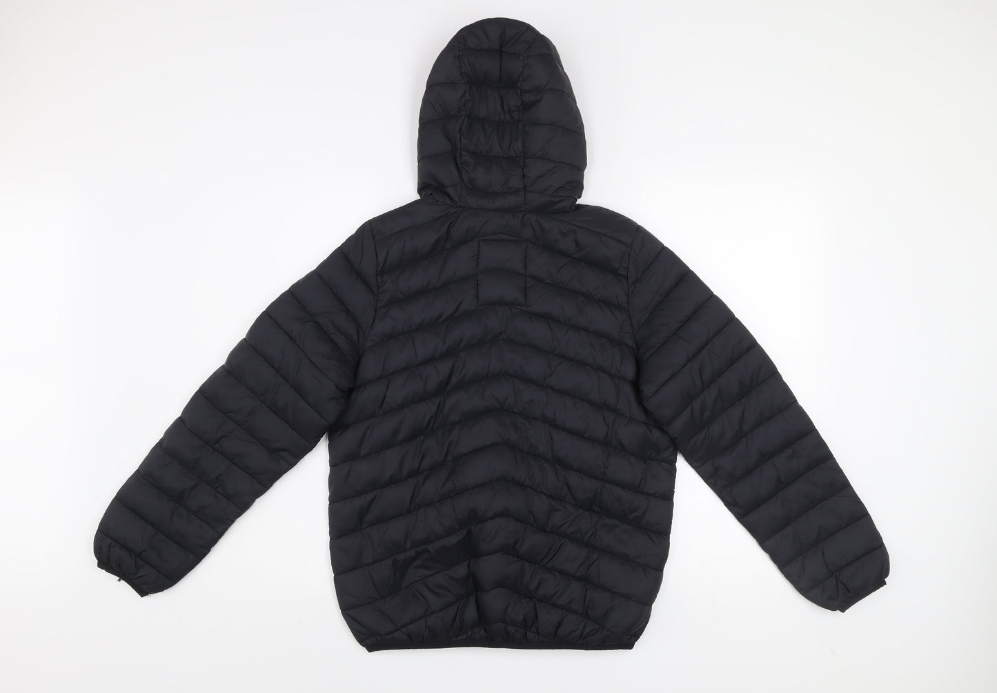 Marks and Spencer Boys Black 12-13 Years Hooded Puffer Jacket