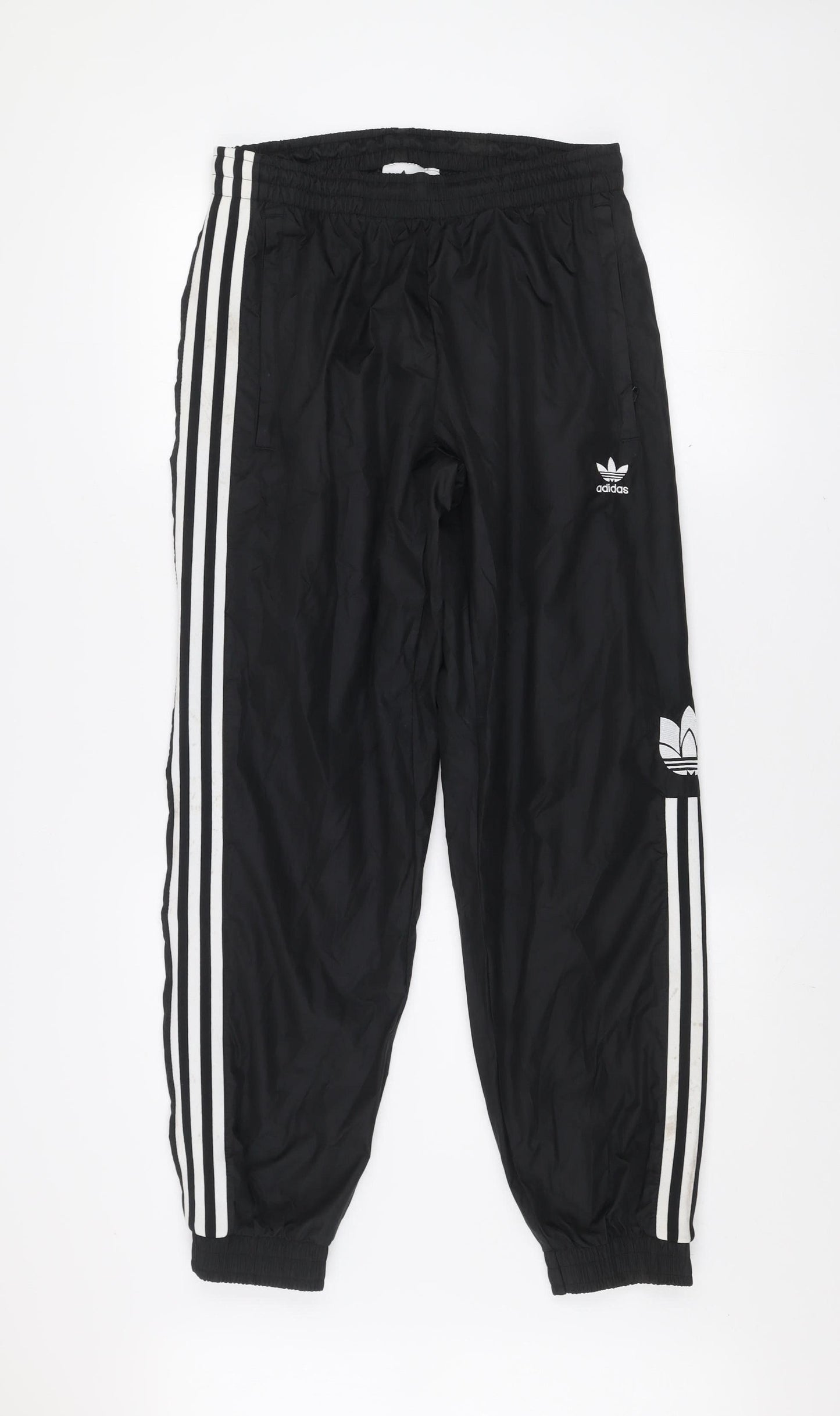 Adidas Men’s Black Track Pants M Elastic Waist Woven Tapered Sports Trousers