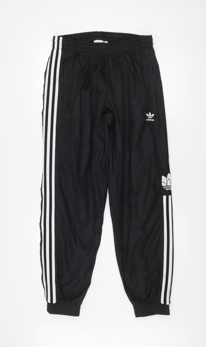 Adidas Men’s Black Track Pants M Elastic Waist Woven Tapered Sports Trousers