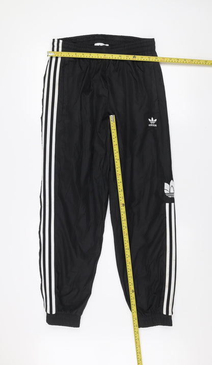 Adidas Men’s Black Track Pants M Elastic Waist Woven Tapered Sports Trousers