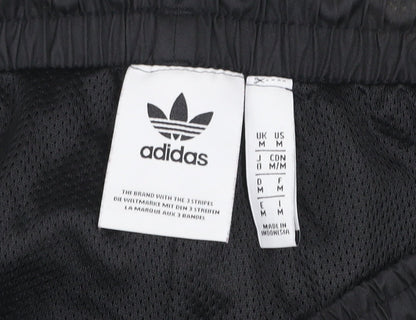 Adidas Men’s Black Track Pants M Elastic Waist Woven Tapered Sports Trousers