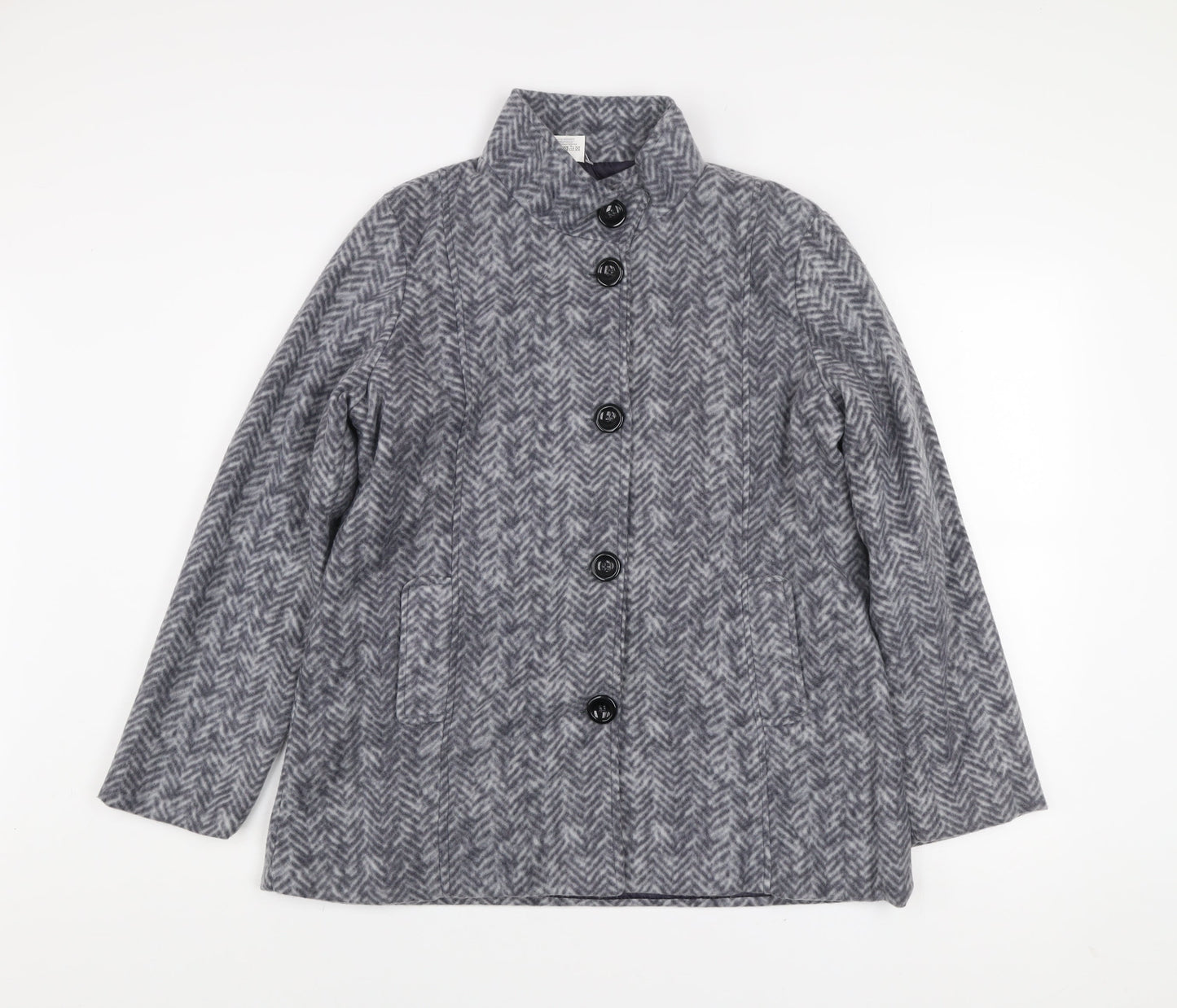 Womens UK Size S Anne De Lançay Grey Overcoat