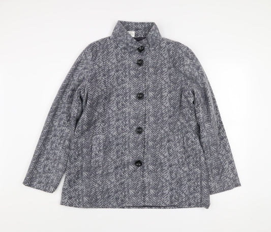 Womens UK Size S Anne De Lançay Grey Overcoat