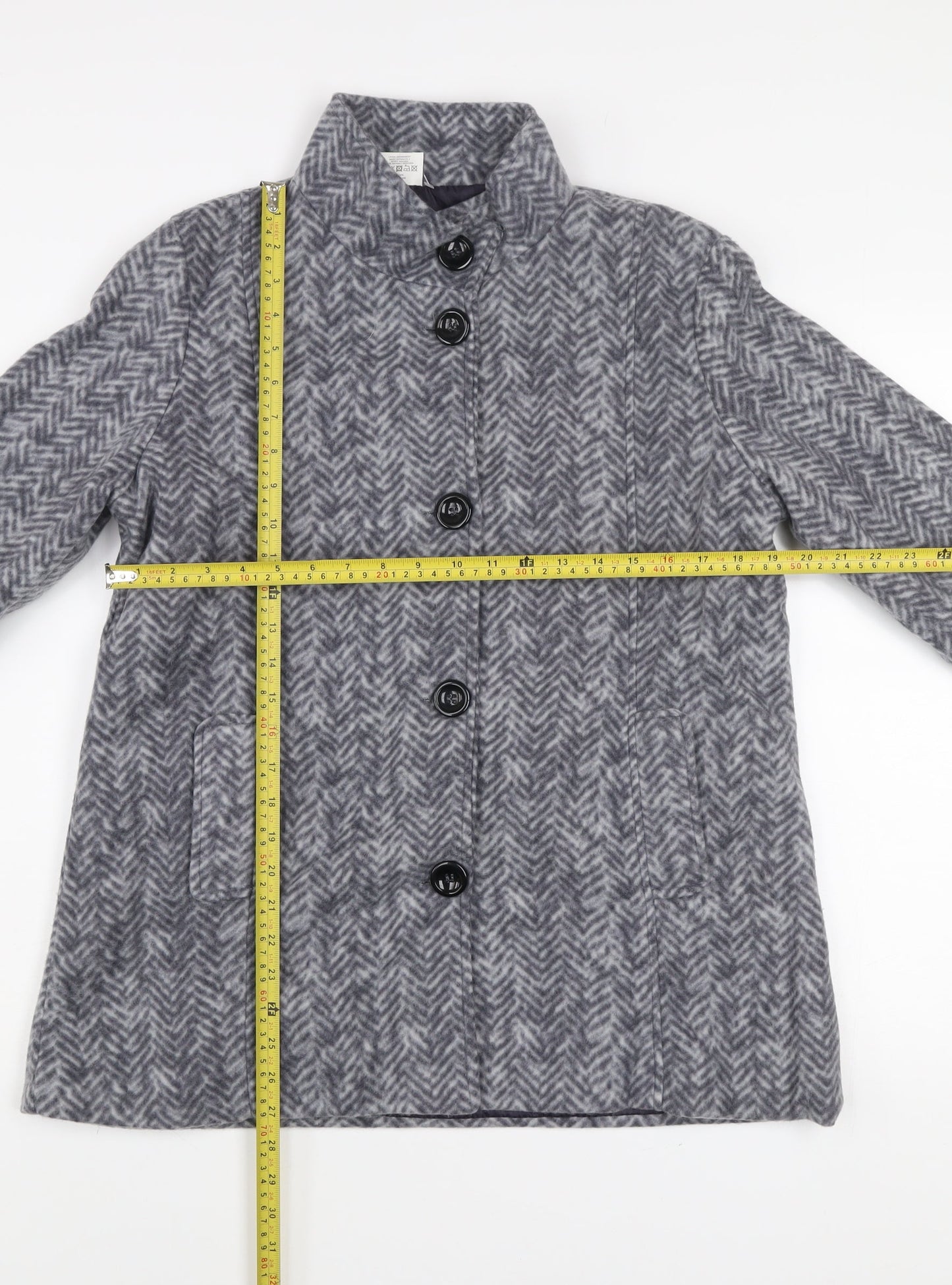 Womens UK Size S Anne De Lançay Grey Overcoat
