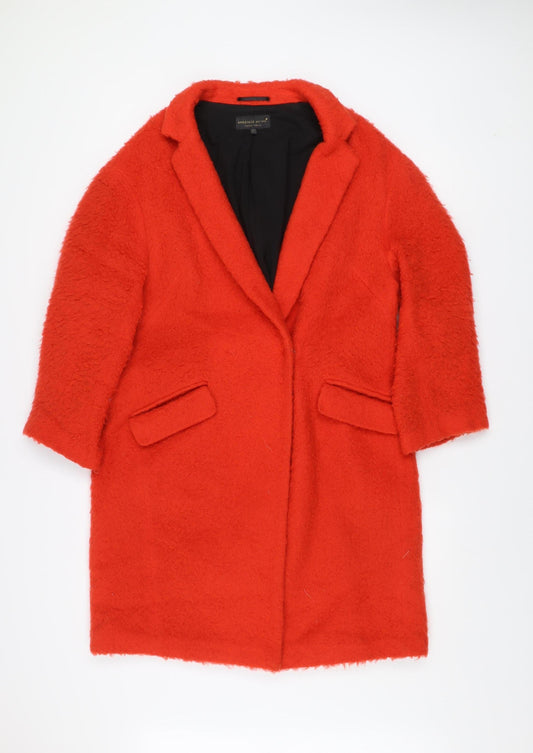 Womens UK Size 12 Marks and Spencer Red Overcoat