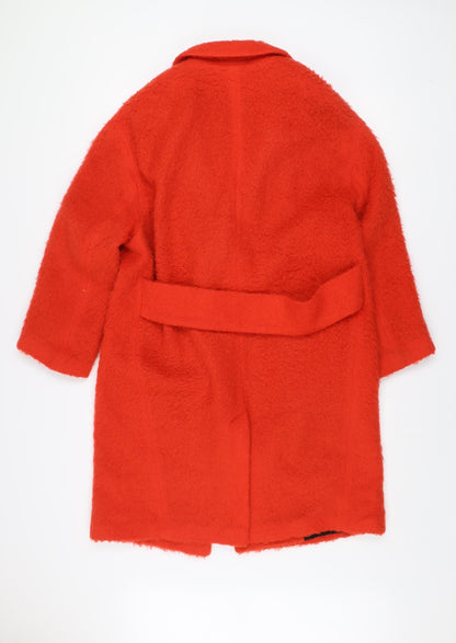 Womens UK Size 12 Marks and Spencer Red Overcoat