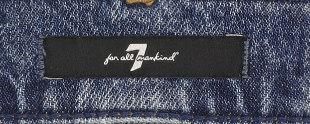 7 For All Mankind Men's Blue Denim Straight Jeans Size 27 Regular Fit