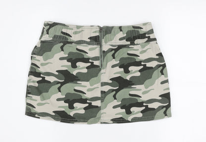 Hollister Women’s Green Camouflage Cargo Mini Skirt S Low Rise