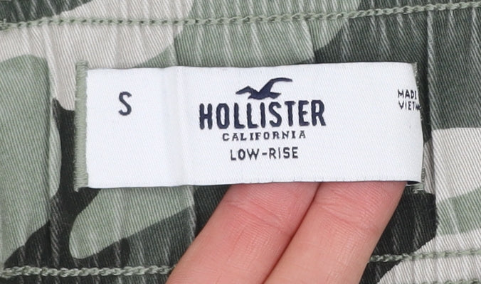 Hollister Women’s Green Camouflage Cargo Mini Skirt S Low Rise