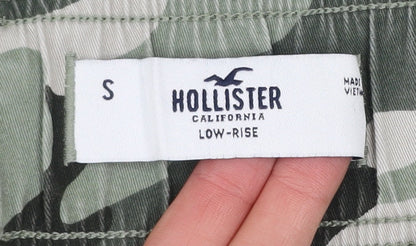 Hollister Women’s Green Camouflage Cargo Mini Skirt S Low Rise